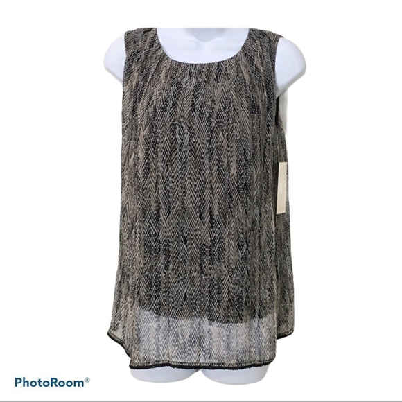 Ella Moss Tops - ELLA Moss silk sleeveless top beaded hem NWT